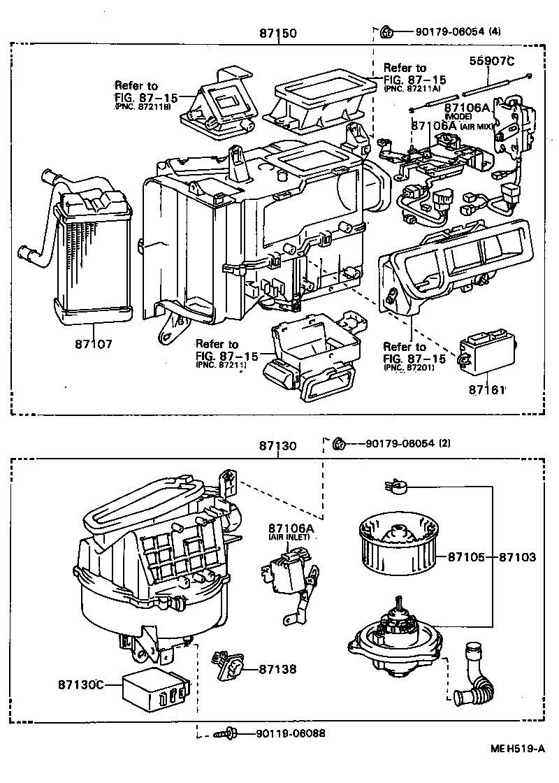  CAMRY VISTA |  HEATING AIR CONDITIONING HEATER UNIT BLOWER
