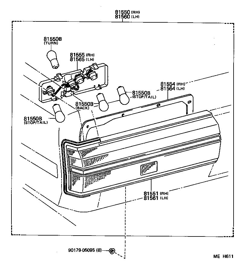  CRESTA |  REAR COMBINATION LAMP