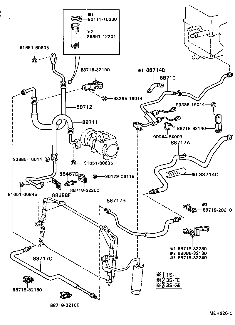  CAMRY VISTA |  HEATING AIR CONDITIONING COOLER PIPING