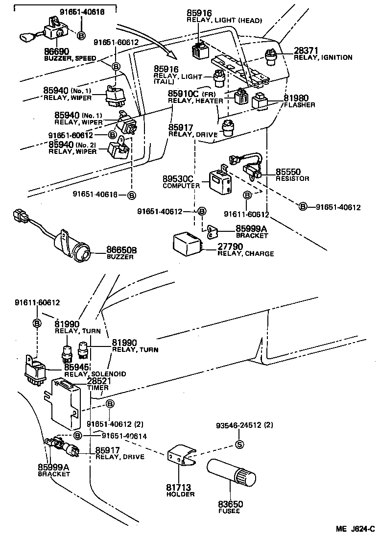  LAND CRUISER VAN |  SWITCH RELAY COMPUTER