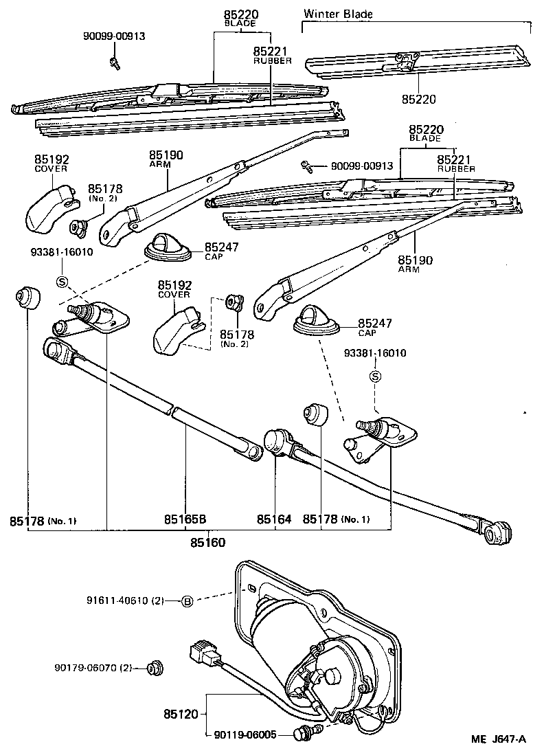  LAND CRUISER VAN |  WINDSHIELD WIPER