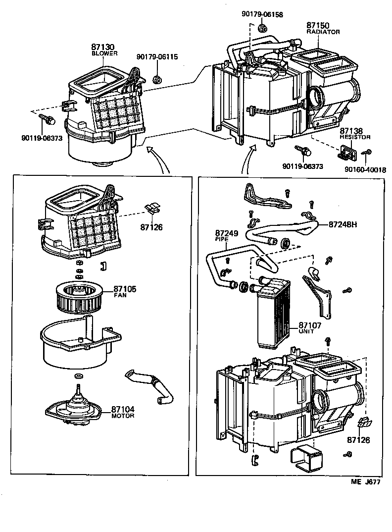  LAND CRUISER VAN |  HEATING AIR CONDITIONING HEATER UNIT BLOWER