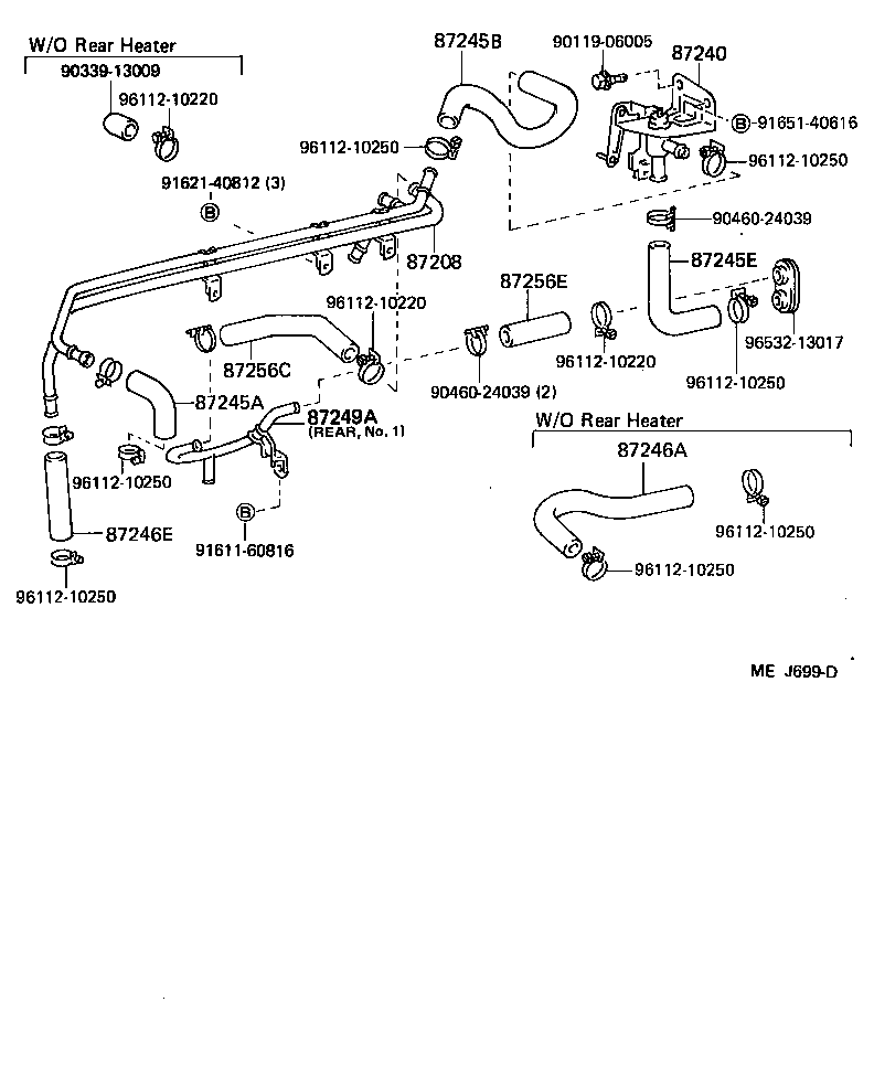  LAND CRUISER VAN |  HEATING AIR CONDITIONING WATER PIPING