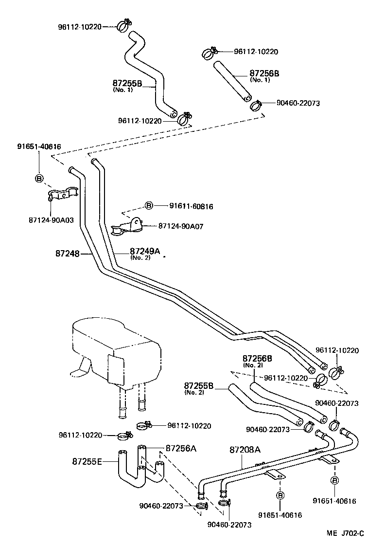  LAND CRUISER VAN |  HEATING AIR CONDITIONING WATER PIPING