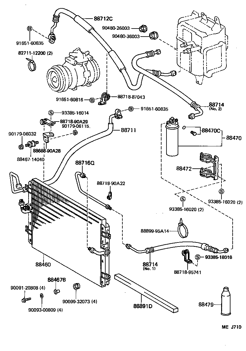  LAND CRUISER VAN |  HEATING AIR CONDITIONING COOLER PIPING