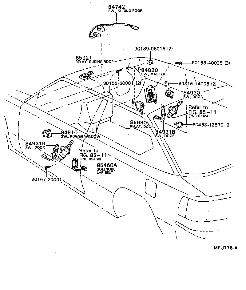  CELICA |  SWITCH RELAY COMPUTER