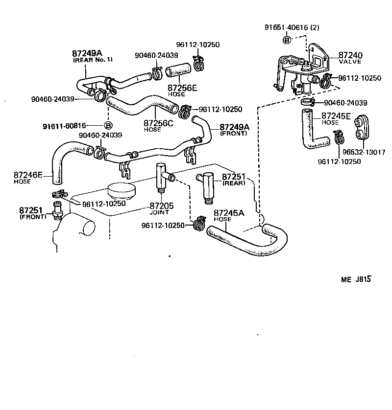 LAND CRUISER VAN |  HEATING AIR CONDITIONING WATER PIPING