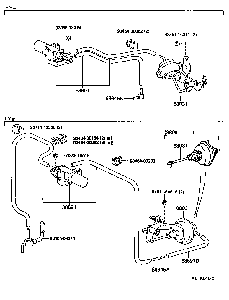  TOYOACE DYNA |  HEATING AIR CONDITIONING VACUUM PIPING