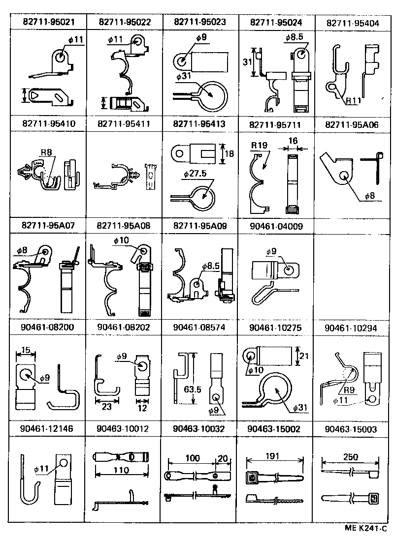  HIACE TRUCK |  WIRING CLAMP