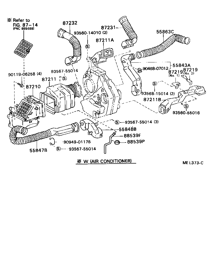  DYNA TOYOACE |  HEATING AIR CONDITIONING CONTROL AIR DUCT