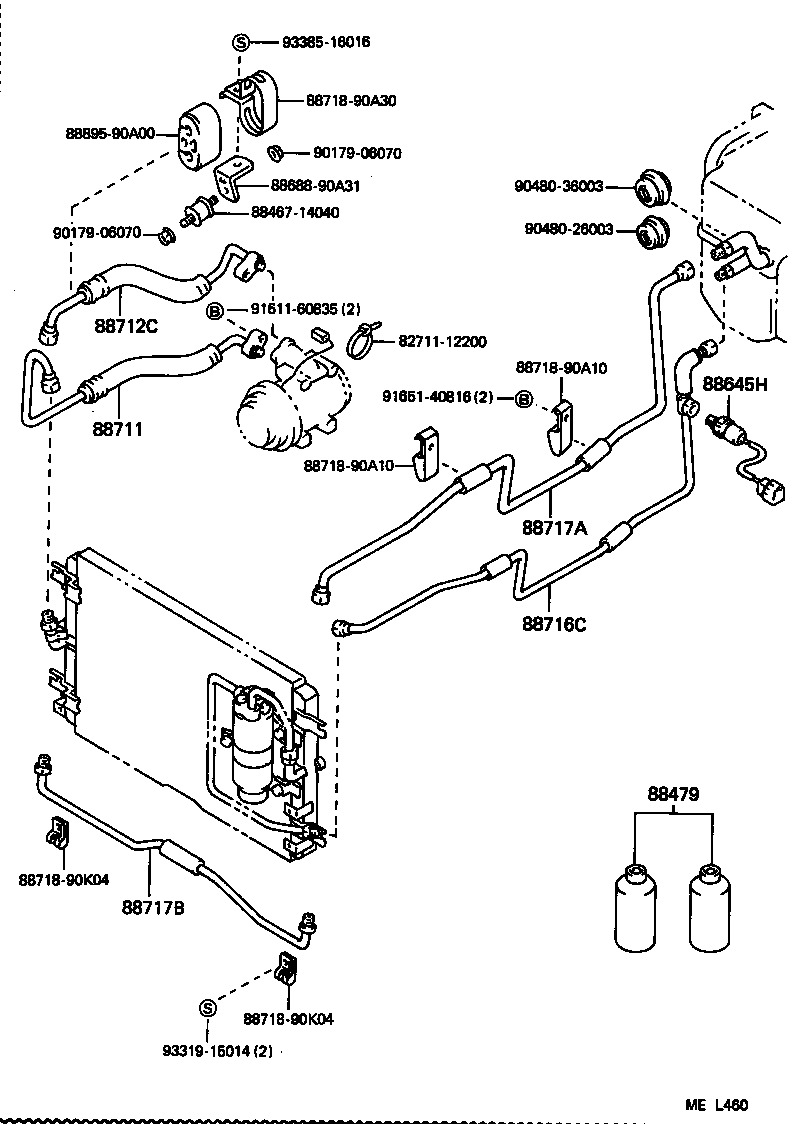  LAND CRUISER VAN |  HEATING AIR CONDITIONING COOLER PIPING