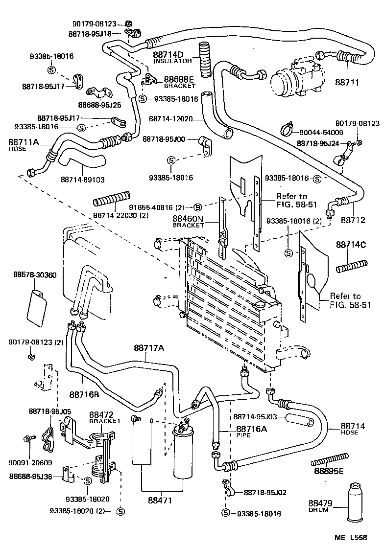  HIACE VAN WAGON |  HEATING AIR CONDITIONING COOLER PIPING