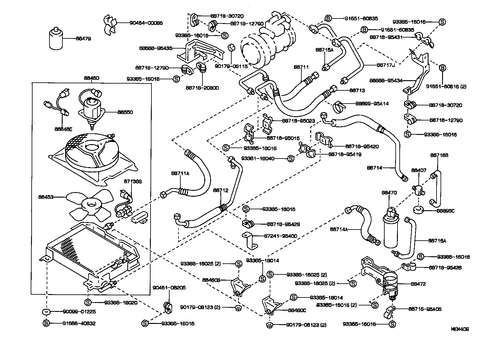  DYNA TOYOACE |  HEATING AIR CONDITIONING COOLER PIPING