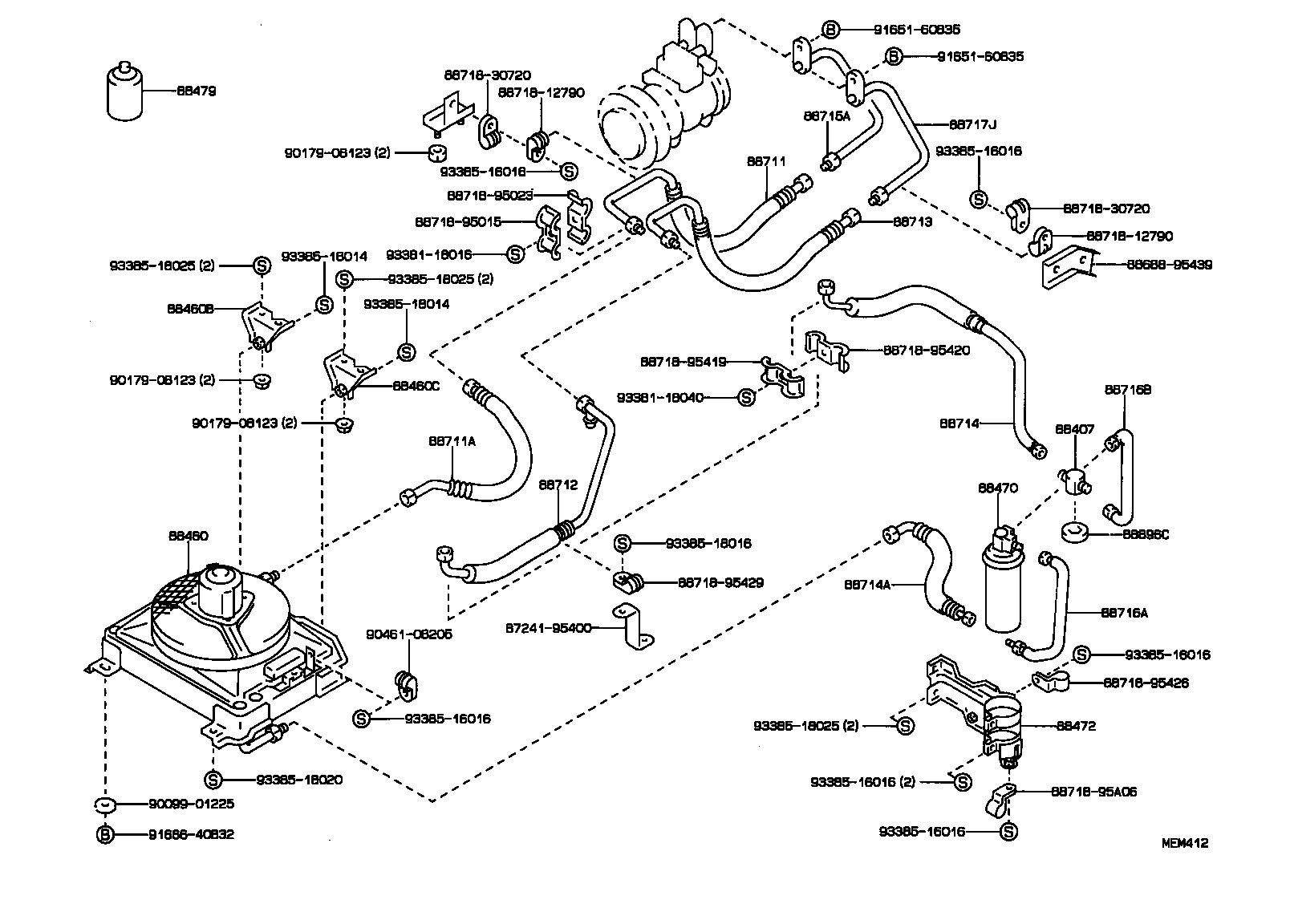  DYNA TOYOACE |  HEATING AIR CONDITIONING COOLER PIPING