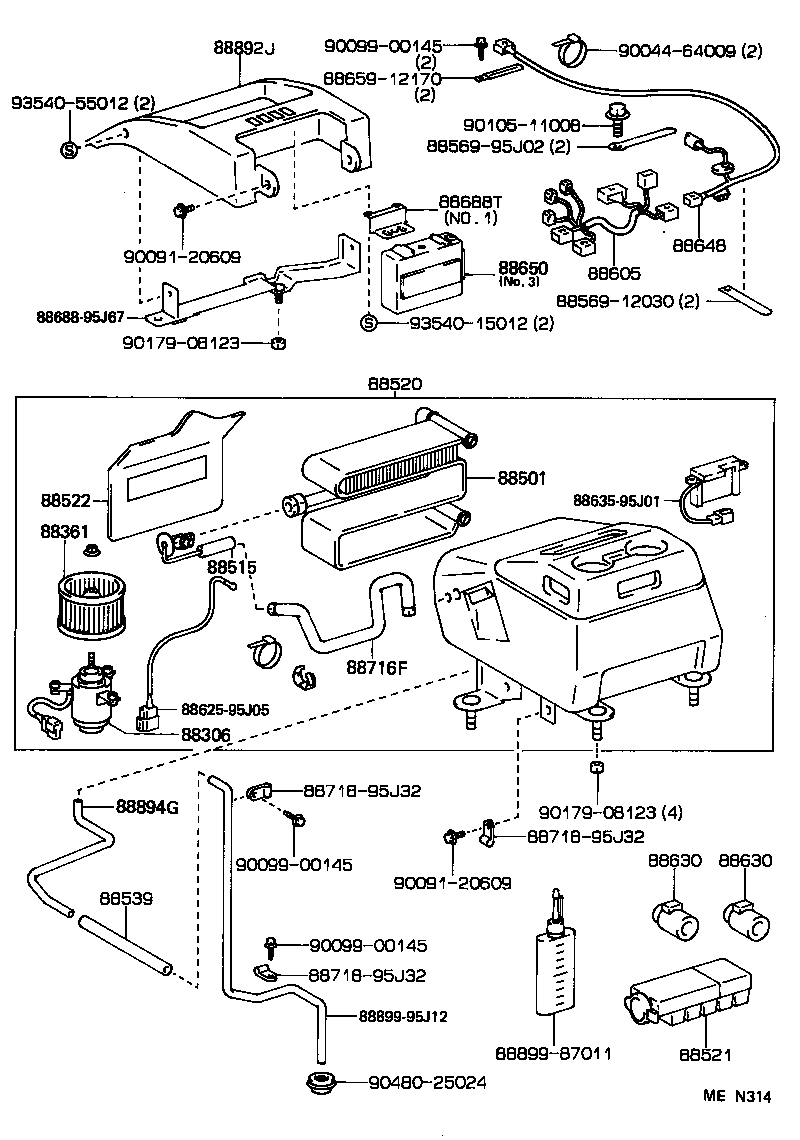  HIACE VAN WAGON |  HEATING AIR CONDITIONING COOLER UNIT