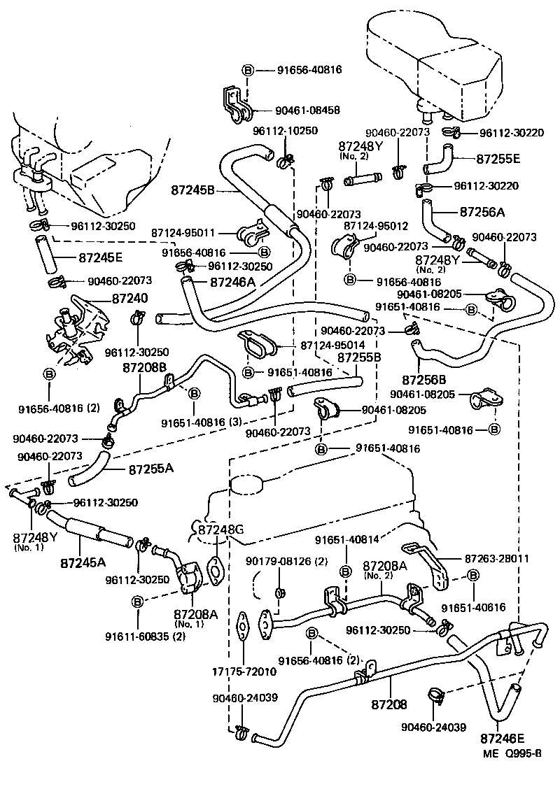  TOYOACE DYNA |  HEATING AIR CONDITIONING WATER PIPING