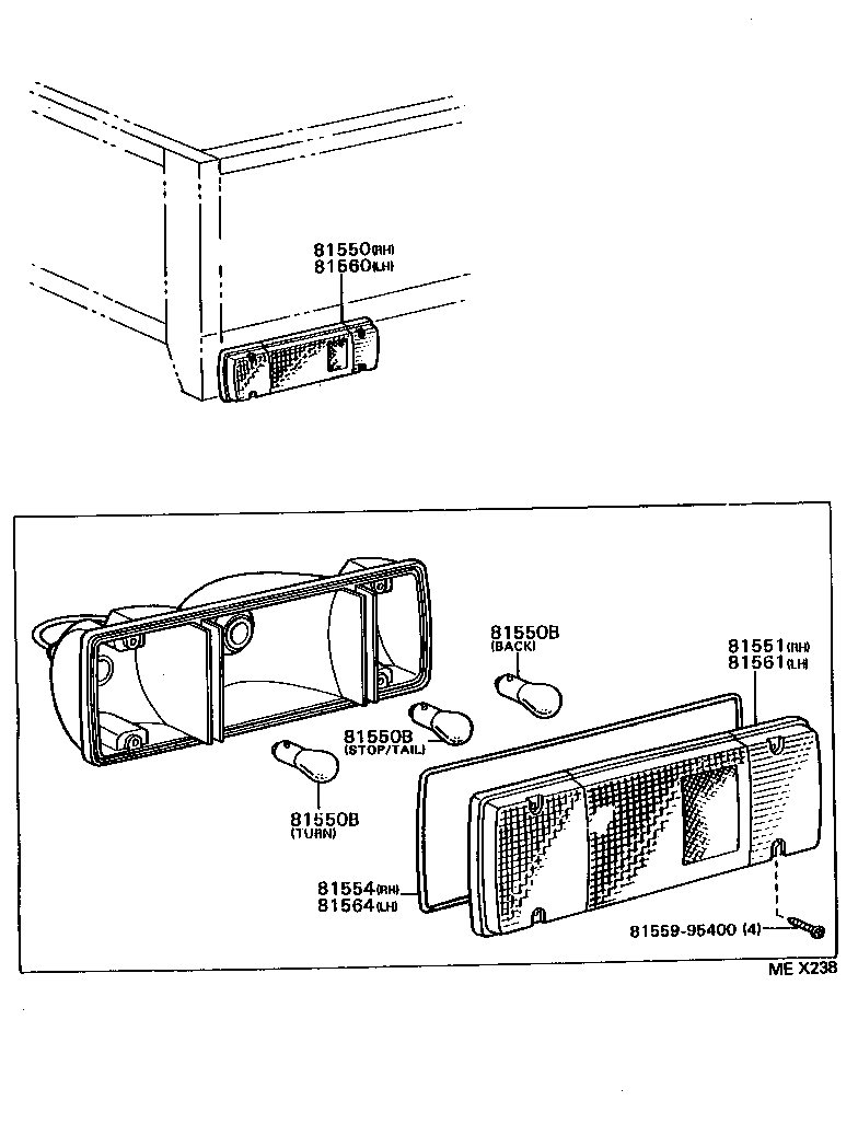  DYNA TOYOACE |  REAR COMBINATION LAMP