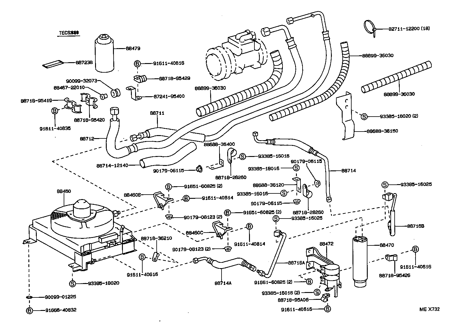  DYNA TOYOACE |  HEATING AIR CONDITIONING COOLER PIPING
