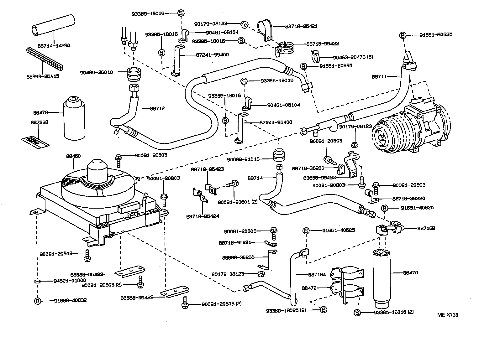  DYNA TOYOACE |  HEATING AIR CONDITIONING COOLER PIPING