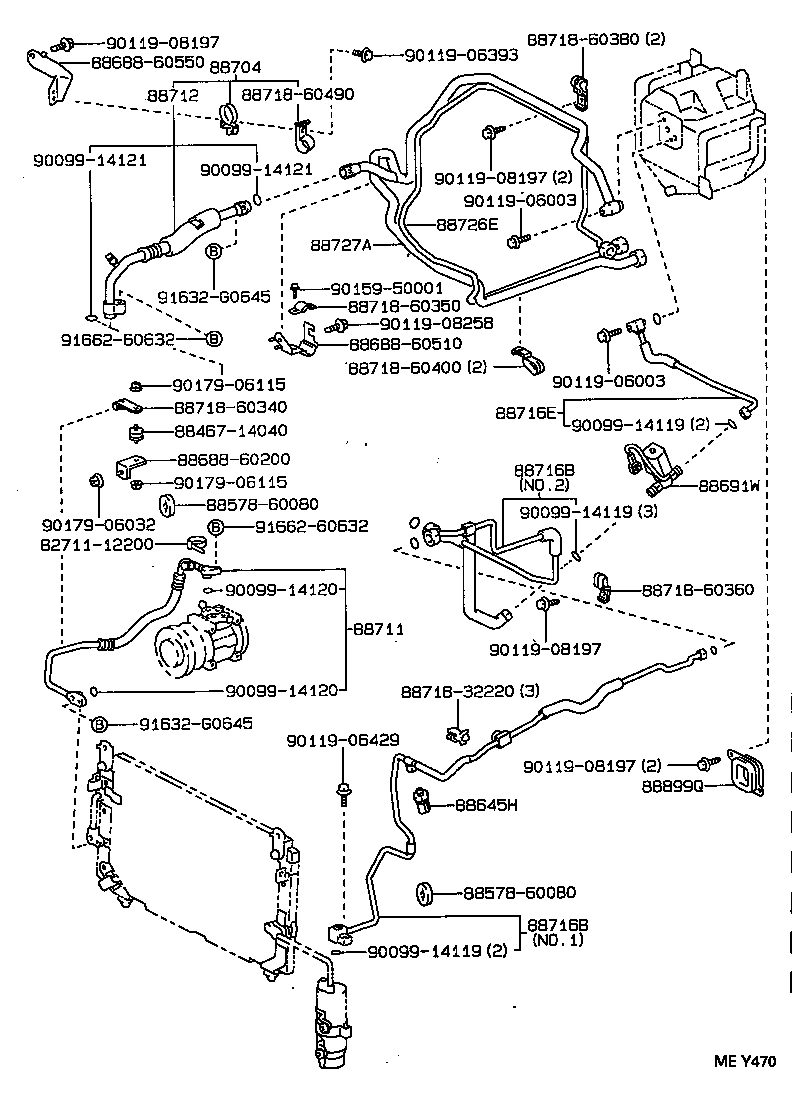  LAND CRUISER VAN |  HEATING AIR CONDITIONING COOLER PIPING
