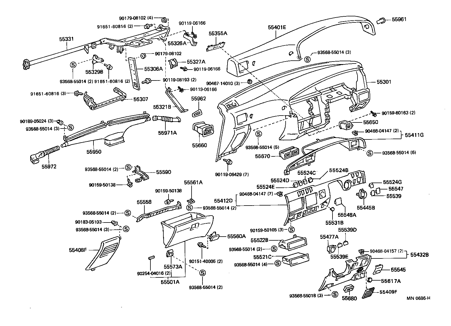  LAND CRUISER VAN |  INSTRUMENT PANEL GLOVE COMPARTMENT