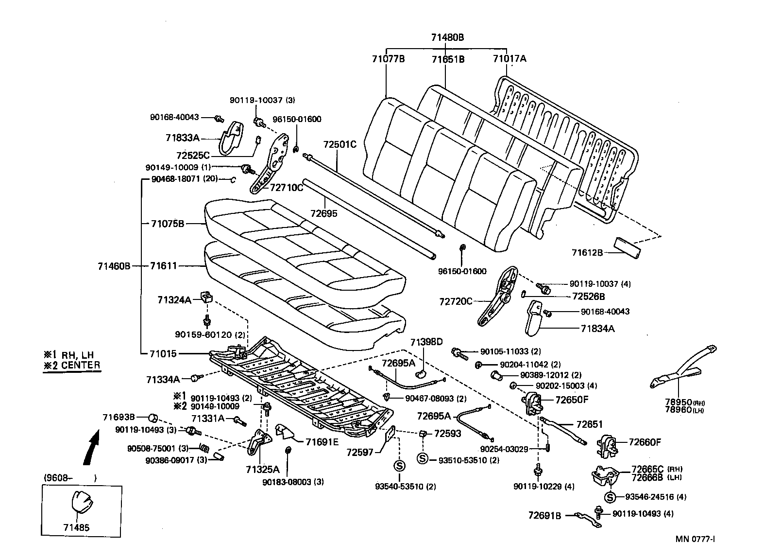  LAND CRUISER VAN |  SEAT SEAT TRACK