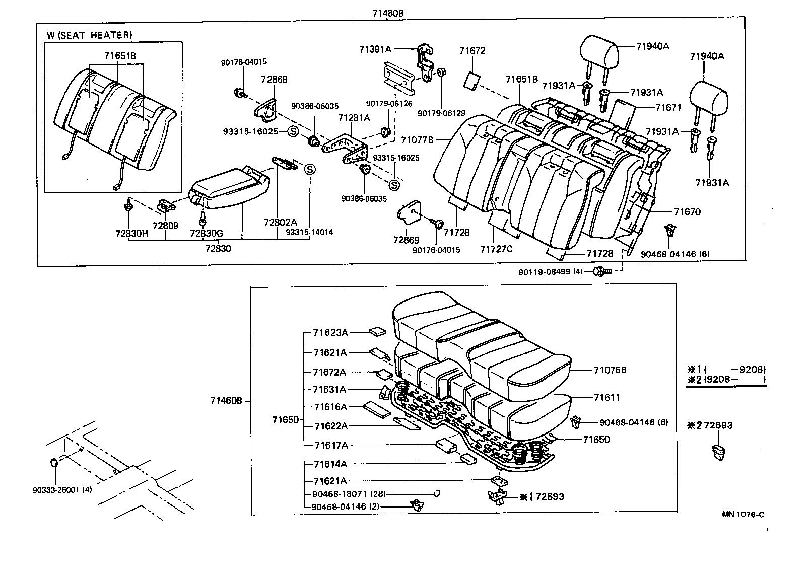  CELSIOR |  REAR SEAT SEAT TRACK