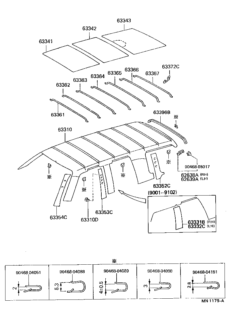  LAND CRUISER VAN |  ROOF HEADLINING SILENCER PAD