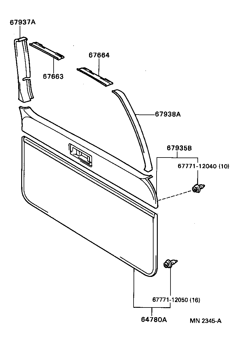  LAND CRUISER VAN |  BACK DOOR PANEL GLASS