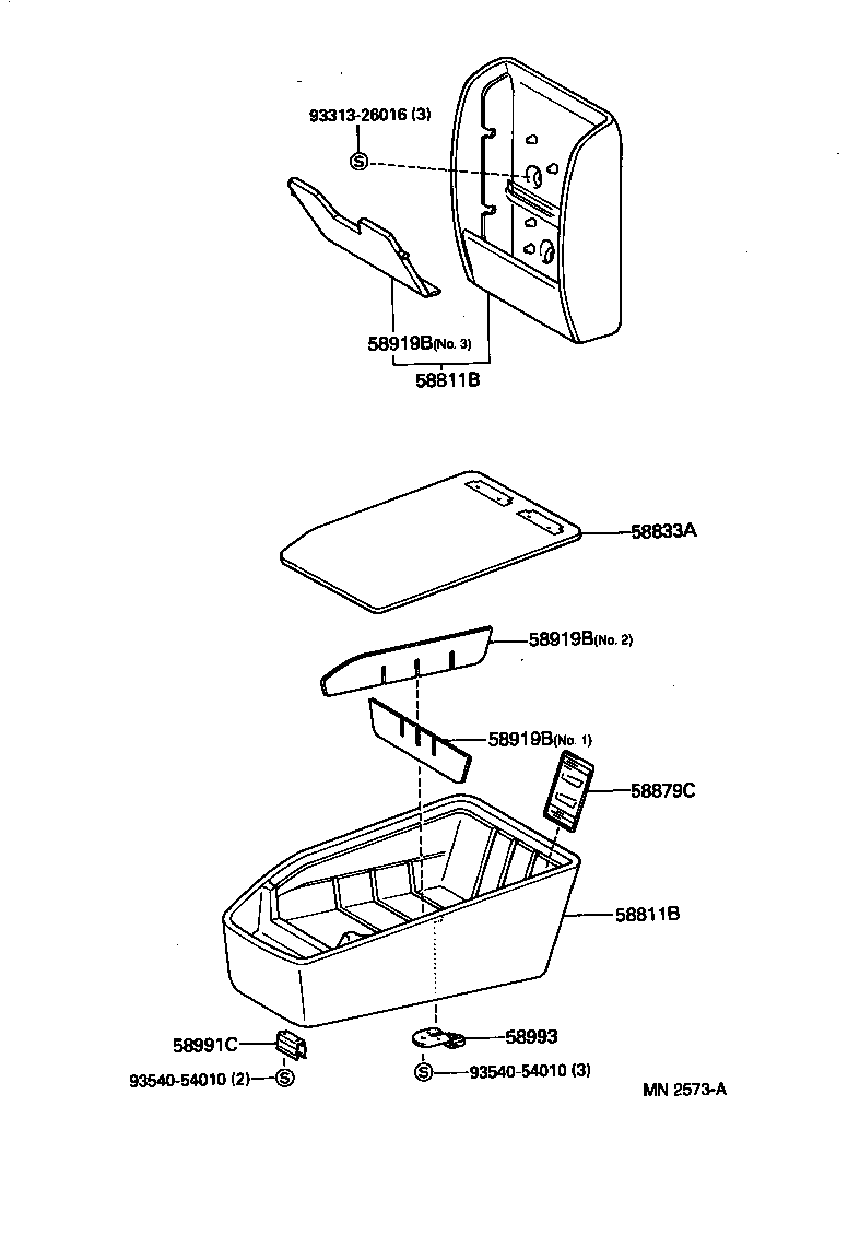  DYNA TOYOACE |  CONSOLE BOX BRACKET
