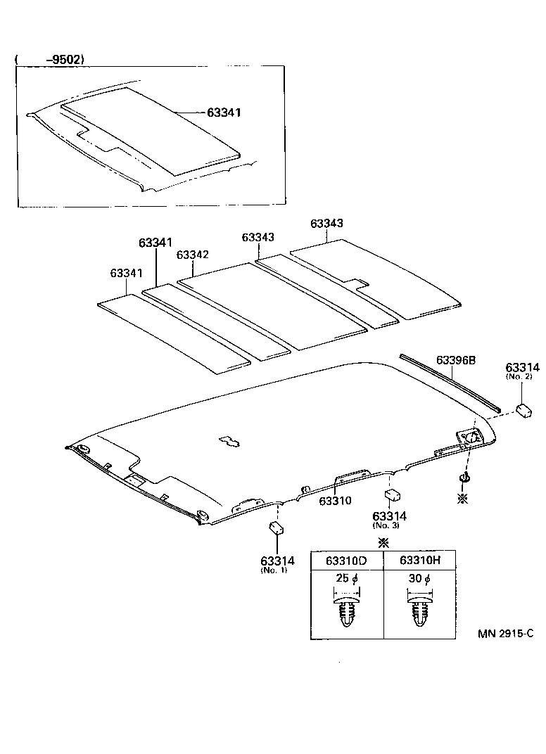  LAND CRUISER VAN |  ROOF HEADLINING SILENCER PAD