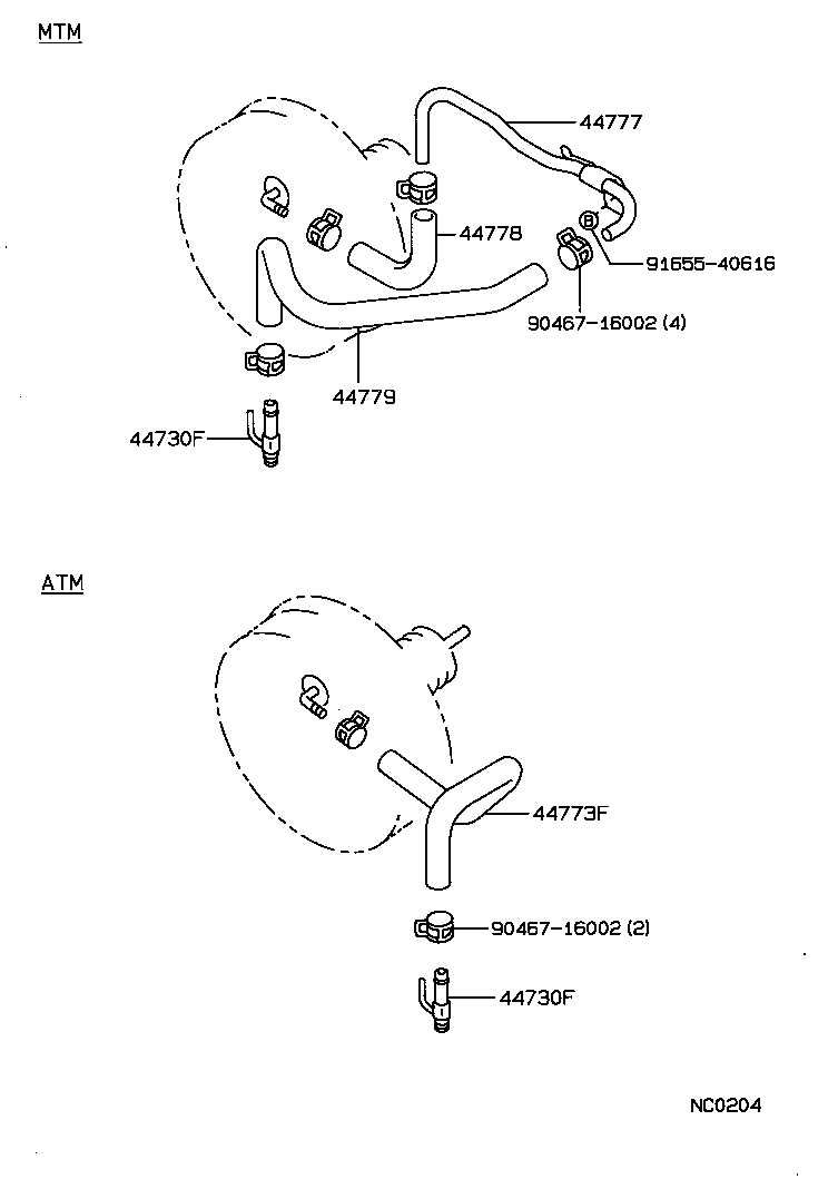  CROWN |  BRAKE BOOSTER VACUUM TUBE