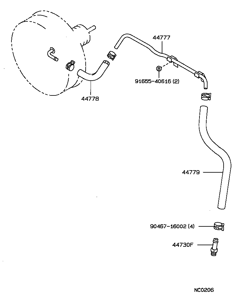  CROWN |  BRAKE BOOSTER VACUUM TUBE
