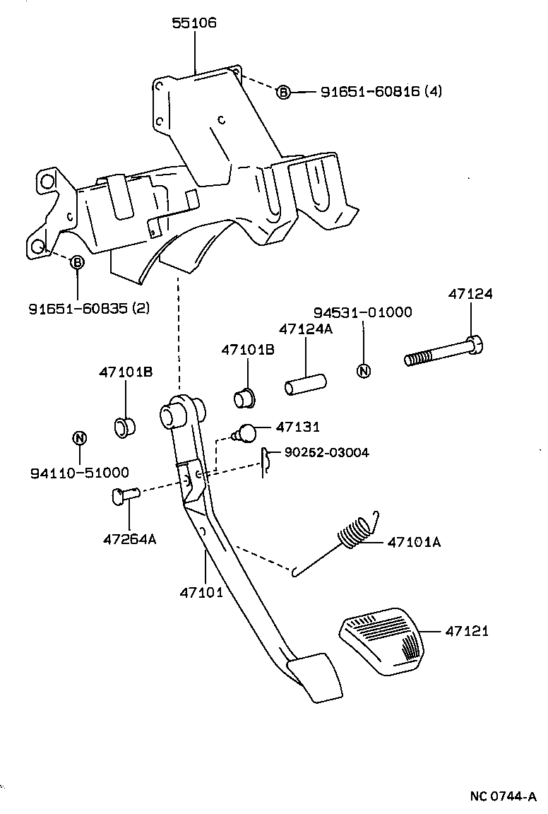  DELIBOY |  BRAKE PEDAL BRACKET
