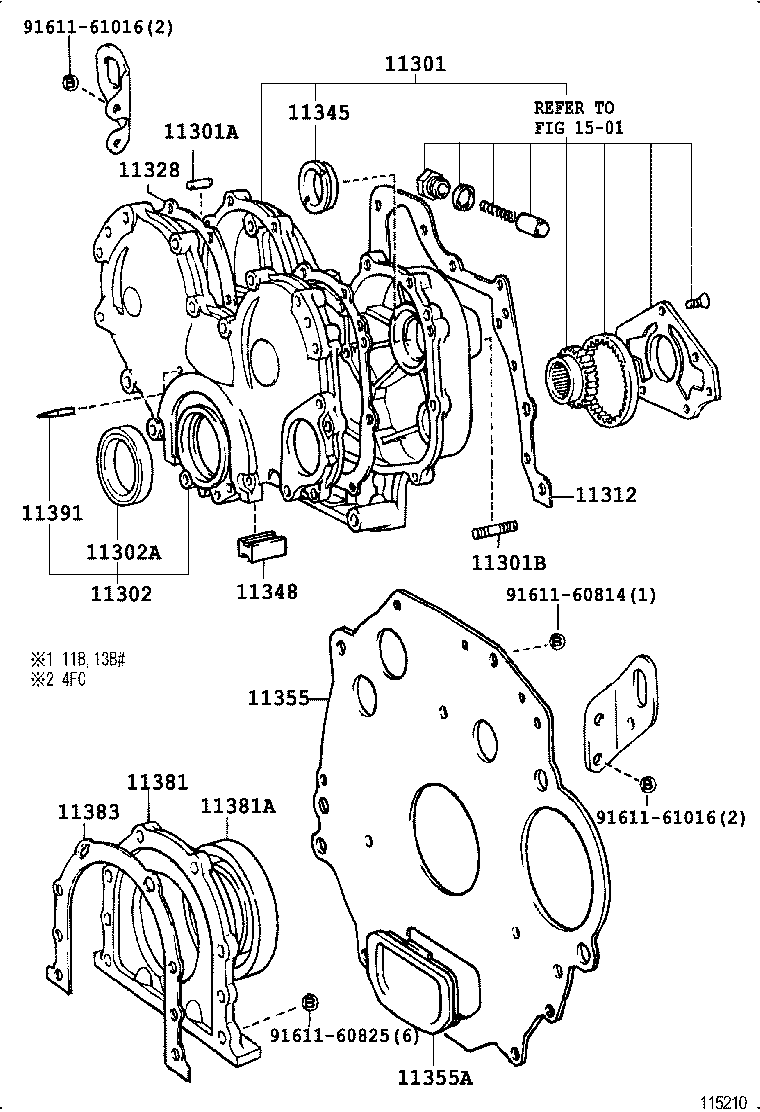  DYNA TOYOACE |  TIMING GEAR COVER REAR END PLATE