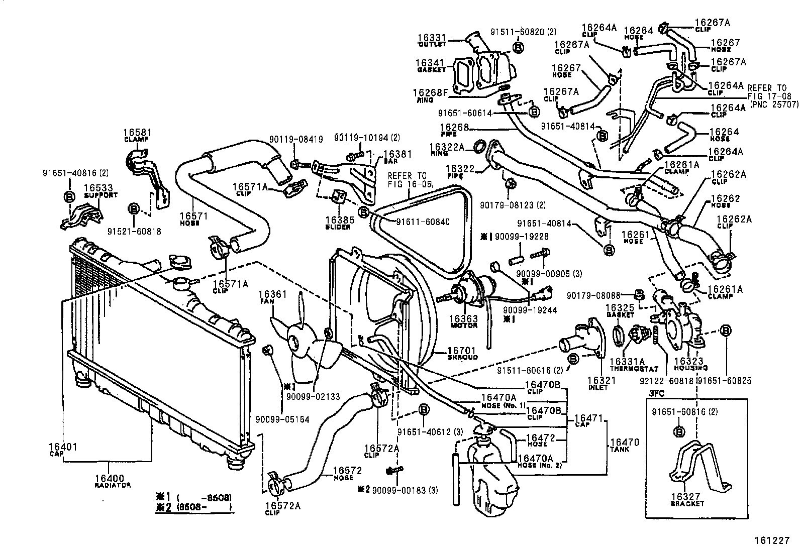  CARINA FF |  RADIATOR WATER OUTLET