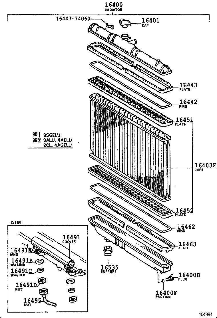  CARINA FF |  RADIATOR WATER OUTLET