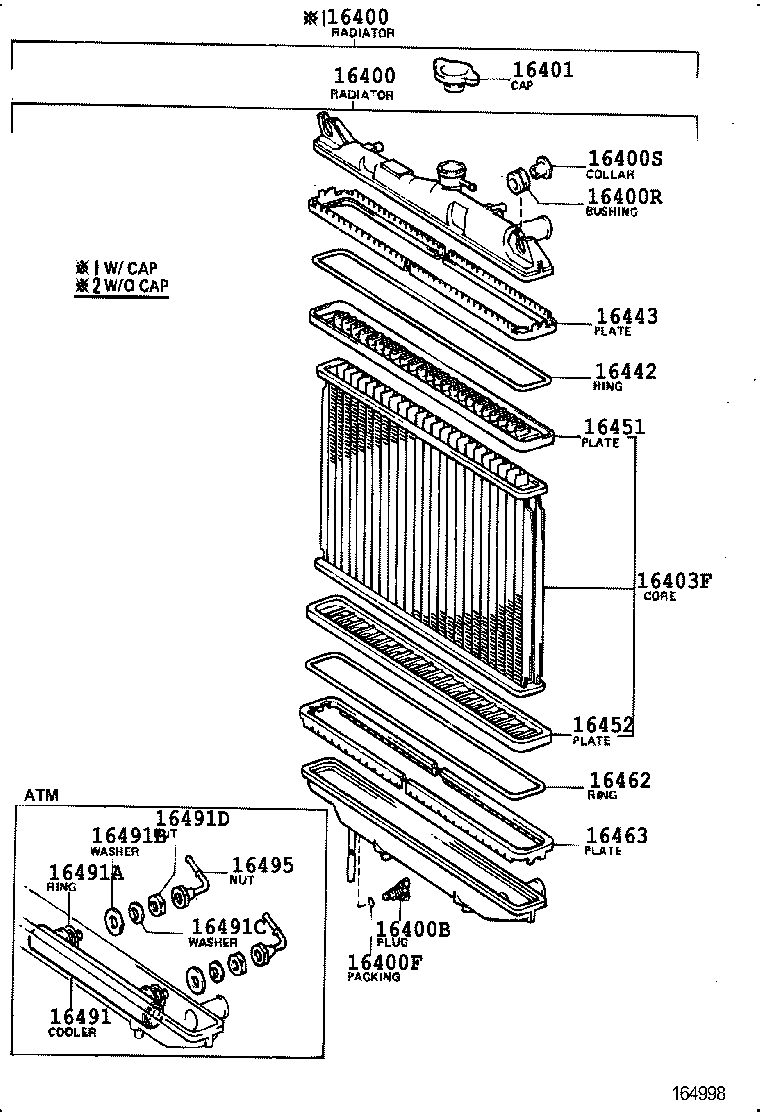  CARINA FR |  RADIATOR WATER OUTLET