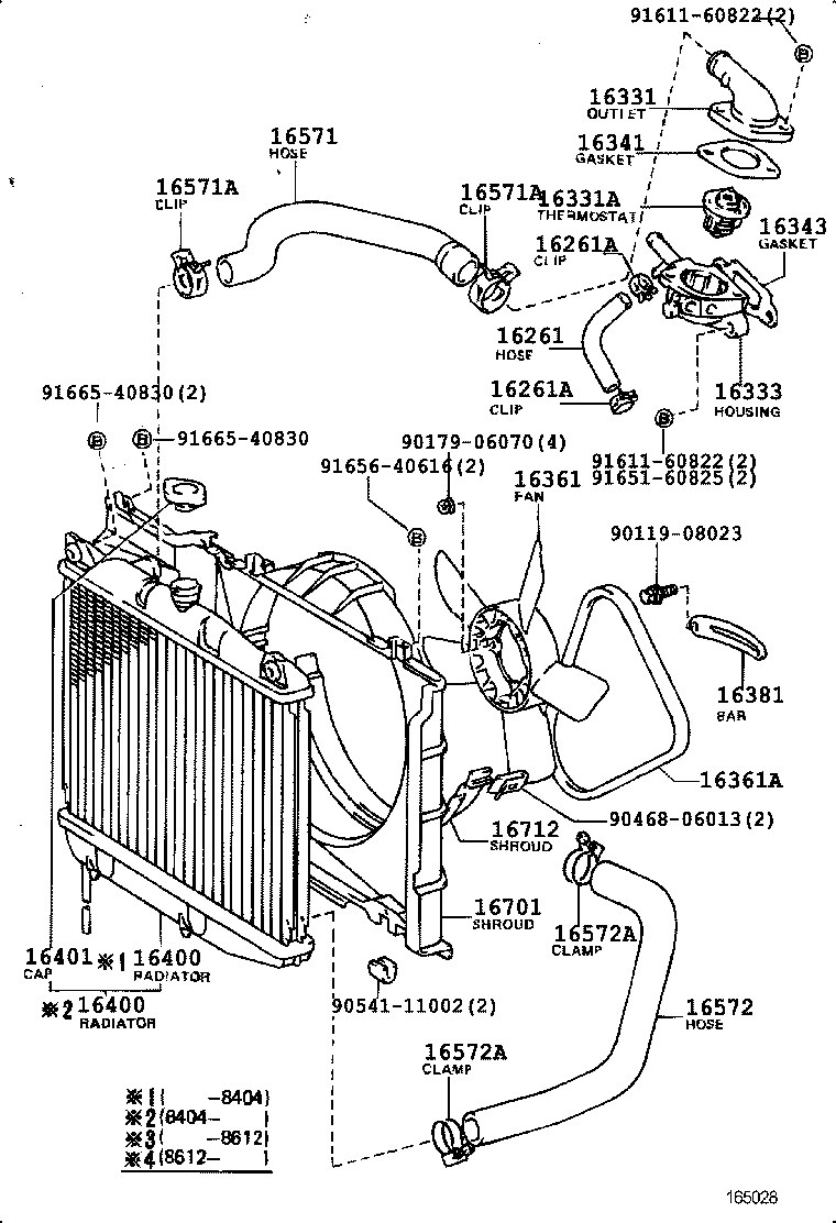  CARINA FR |  RADIATOR WATER OUTLET