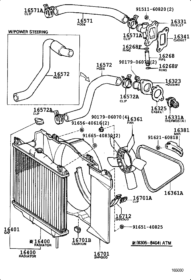  CARINA FR |  RADIATOR WATER OUTLET