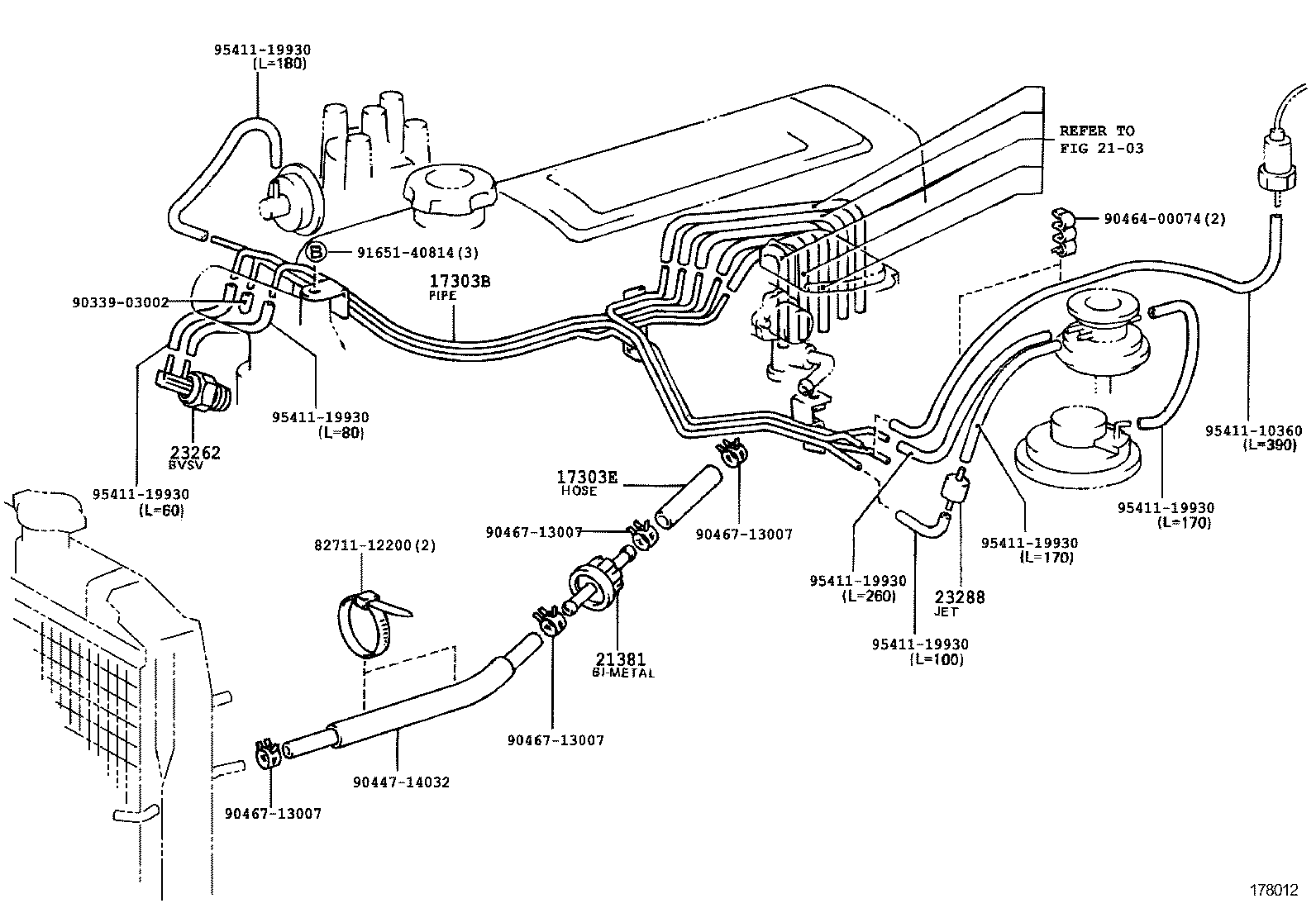 TOYOACE DYNA |  VACUUM PIPING