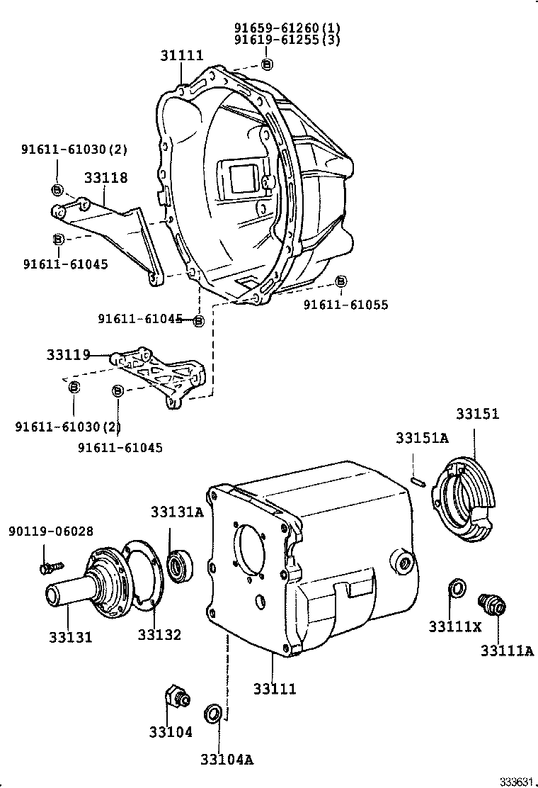  TOYOACE DYNA |  CLUTCH HOUSING TRANSMISSION CASE MTM