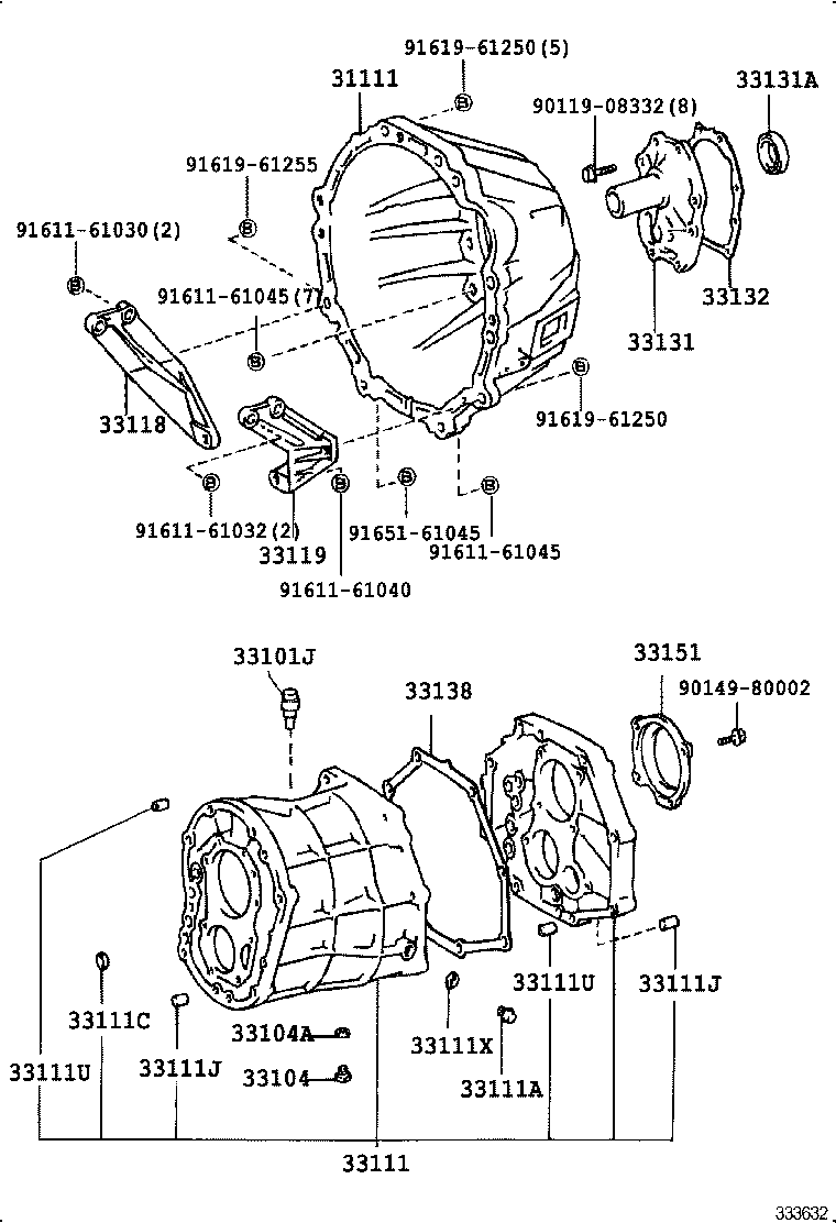  TOYOACE DYNA |  CLUTCH HOUSING TRANSMISSION CASE MTM