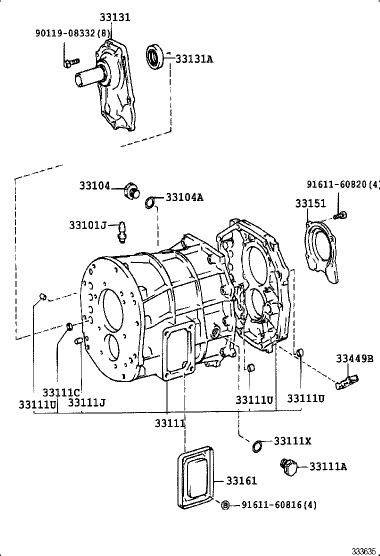  TOYOACE DYNA |  CLUTCH HOUSING TRANSMISSION CASE MTM