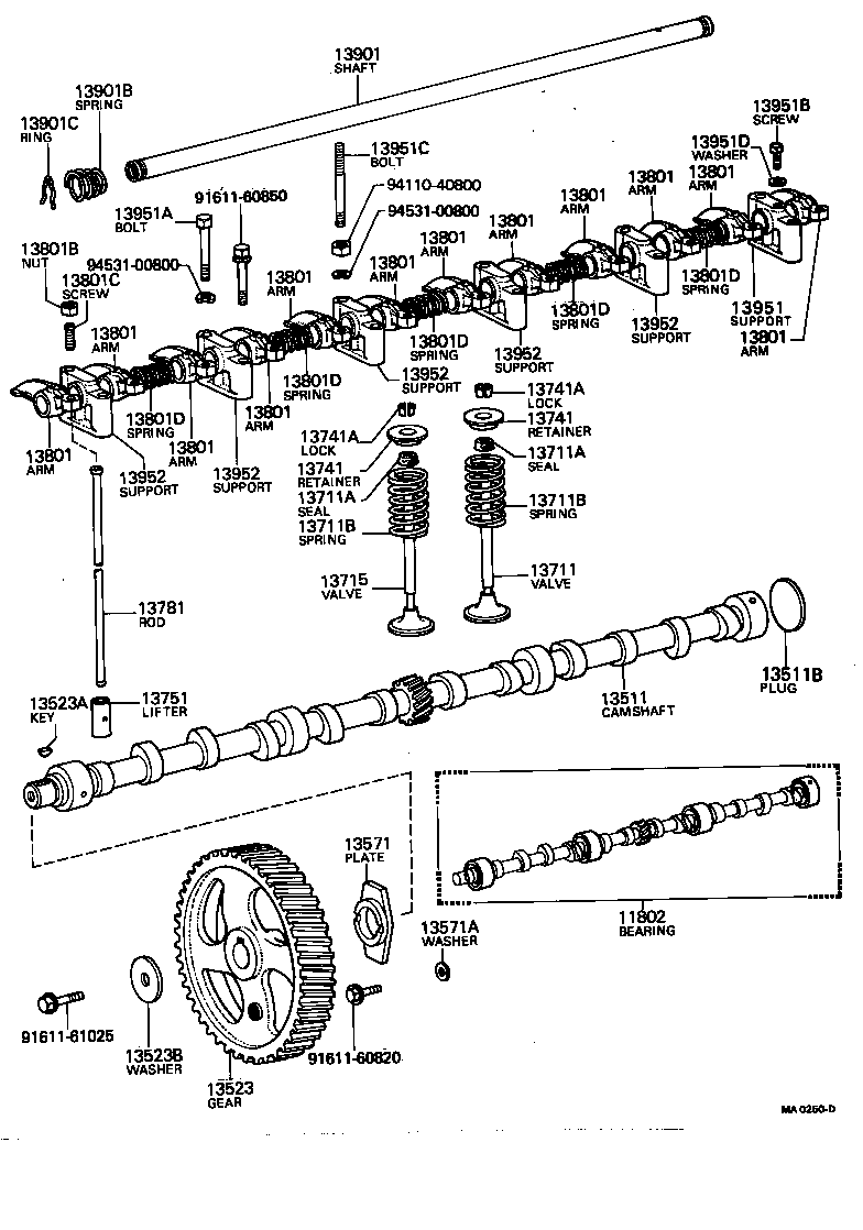  DYNA TOYOACE |  CAMSHAFT VALVE