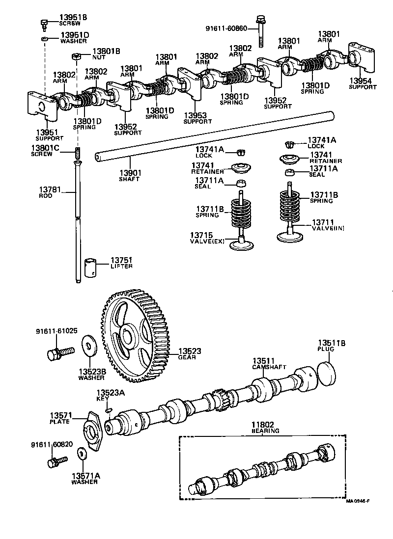  DYNA TOYOACE |  CAMSHAFT VALVE