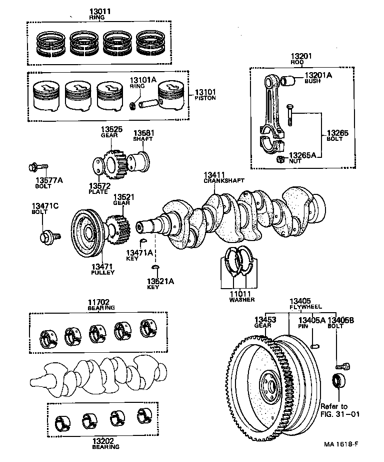  DYNA TOYOACE |  CRANKSHAFT PISTON