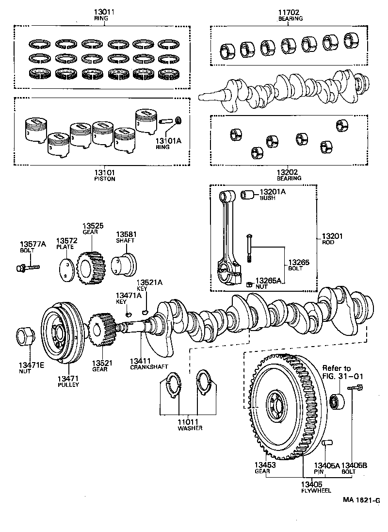  DYNA TOYOACE |  CRANKSHAFT PISTON