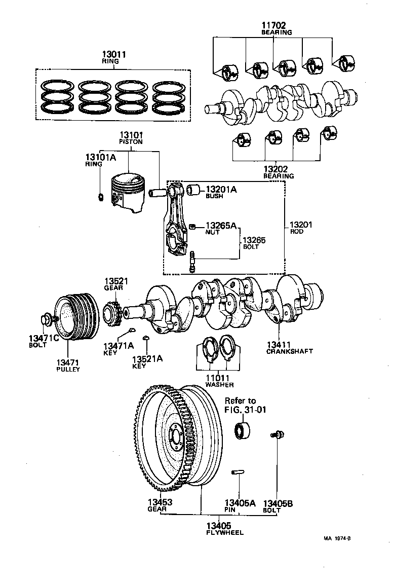  CARINA FR |  CRANKSHAFT PISTON