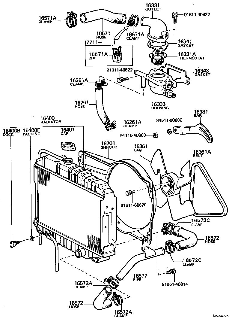  TOWN MASTERACE V WG |  RADIATOR WATER OUTLET